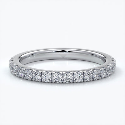 Harper Wedding ring brilliant cut 1.8mm scalloped eternity platinum