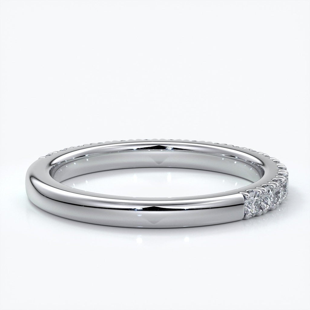 Harper Wedding ring brilliant cut 1.8mm scalloped eternity platinum