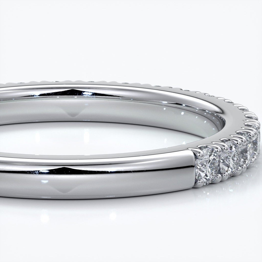 Harper Wedding ring brilliant cut 1.8mm scalloped eternity platinum