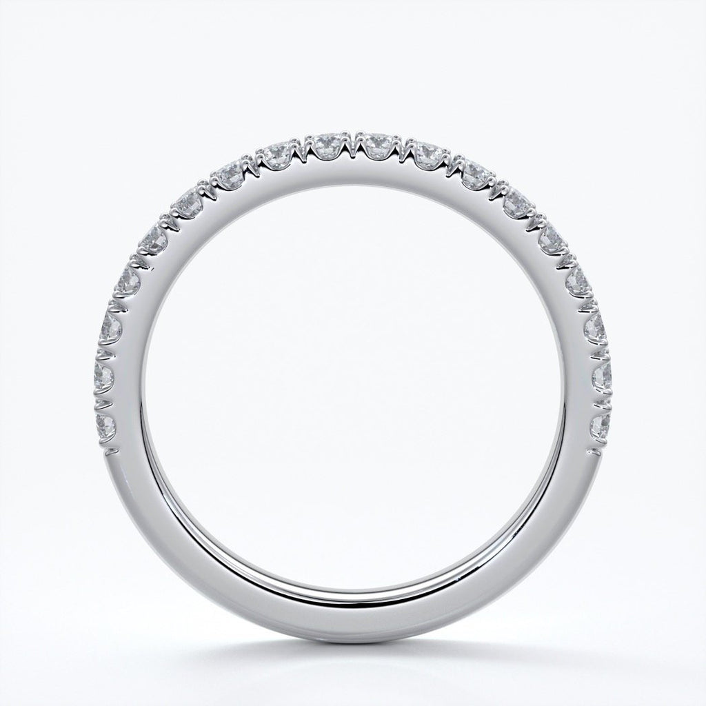 Harper Wedding ring brilliant cut 1.8mm scalloped eternity platinum