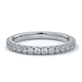 Harper Wedding ring brilliant cut 1.8mm scalloped eternity platinum