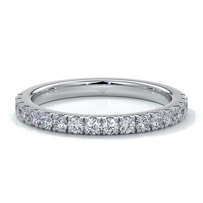 Harper Wedding ring brilliant cut 1.8mm scalloped eternity platinum