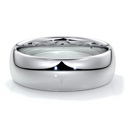 Harry Wedding ring 7mm comfort round mens band platinum