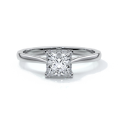 Henrietta Engagement ring princess diamond 4 claw cathedral platinum