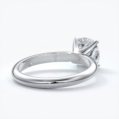 Martha Engagement Ring cushion cut diamond 4 claw platinum