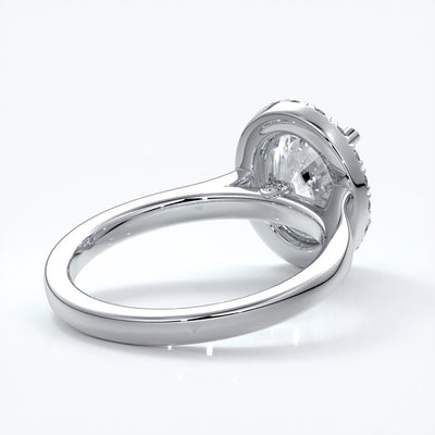 Maya Engagement Ring oval halo 18ct white gold
