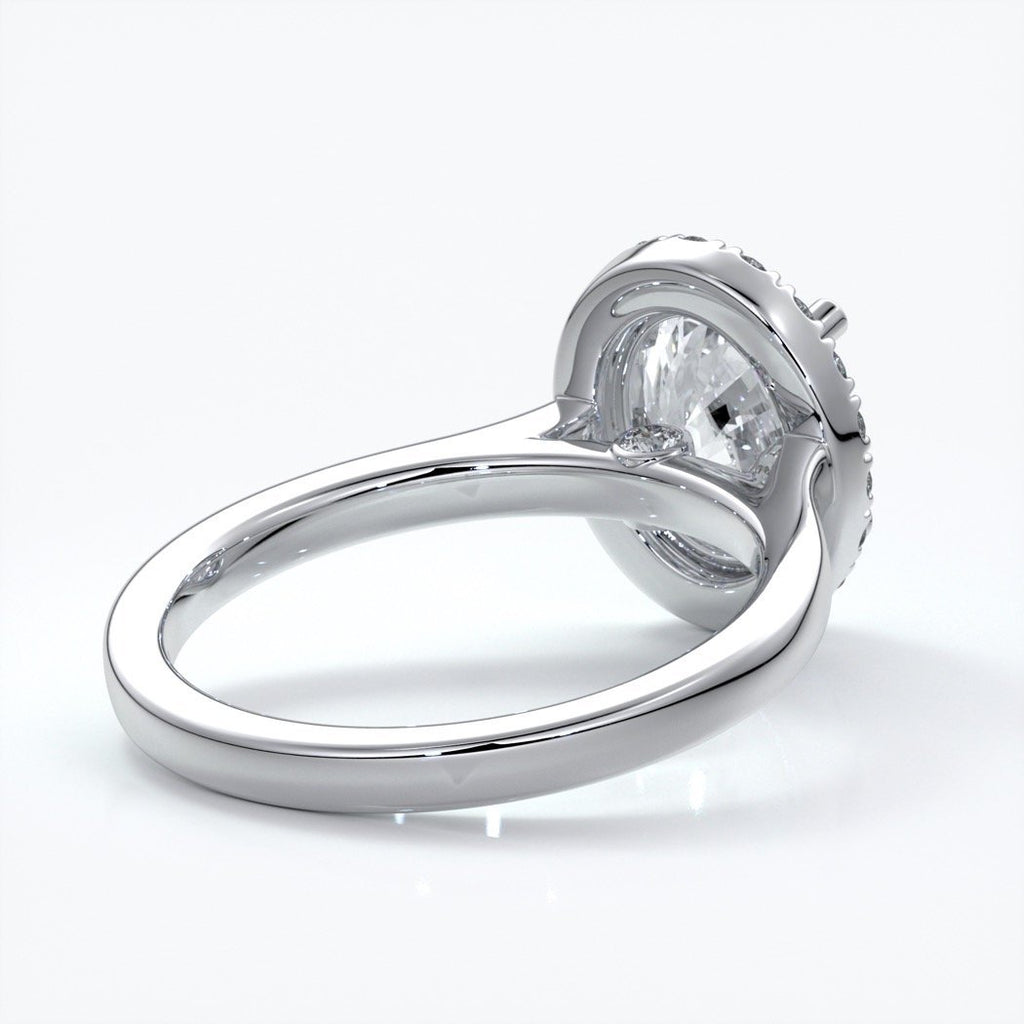 Maya Engagement Ring oval halo 18ct white gold