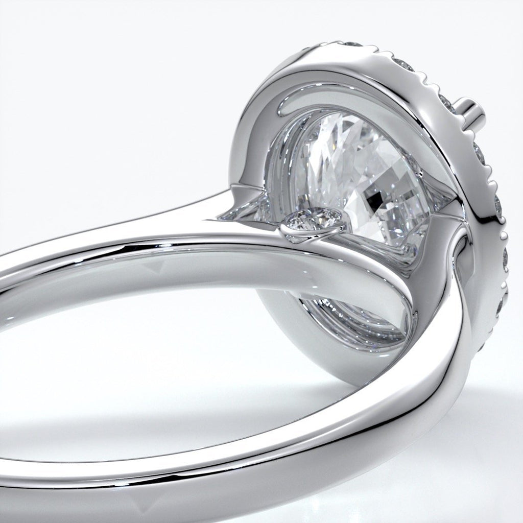 Maya Engagement Ring oval halo 18ct white gold