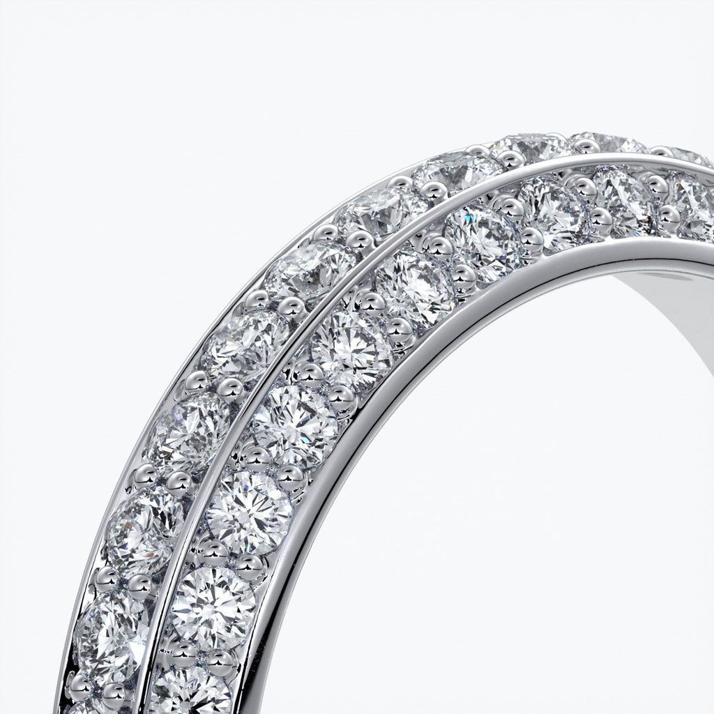 Natalie Wedding ring micro paved diamonds platinum
