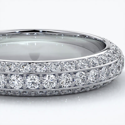 Natalie Wedding ring micro paved diamonds platinum
