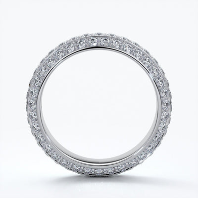 Natalie Wedding ring micro paved diamonds platinum