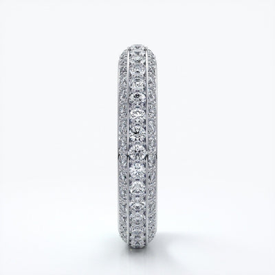 Natalie Wedding ring micro paved diamonds platinum