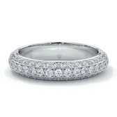 Natalie Wedding ring micro paved diamonds platinum