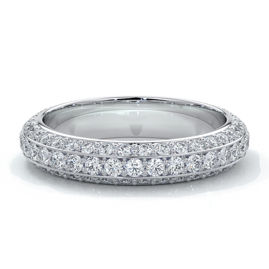 Natalie Wedding ring micro paved diamonds platinum