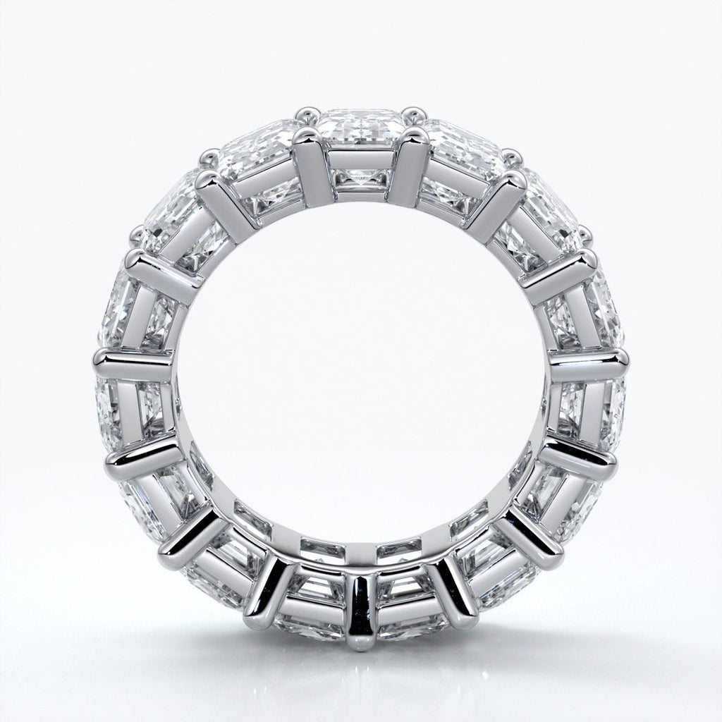 Rachel Wedding ring emerald diamond 18ct white gold