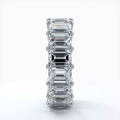 Rachel Wedding ring emerald diamond 18ct white gold