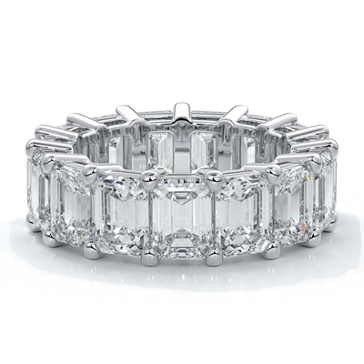 Rachel Wedding ring emerald diamond 18ct white gold