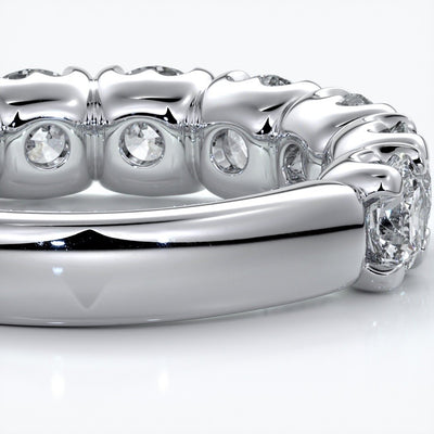 Renee Wedding ring round diamonds scalloped 18ct white gold
