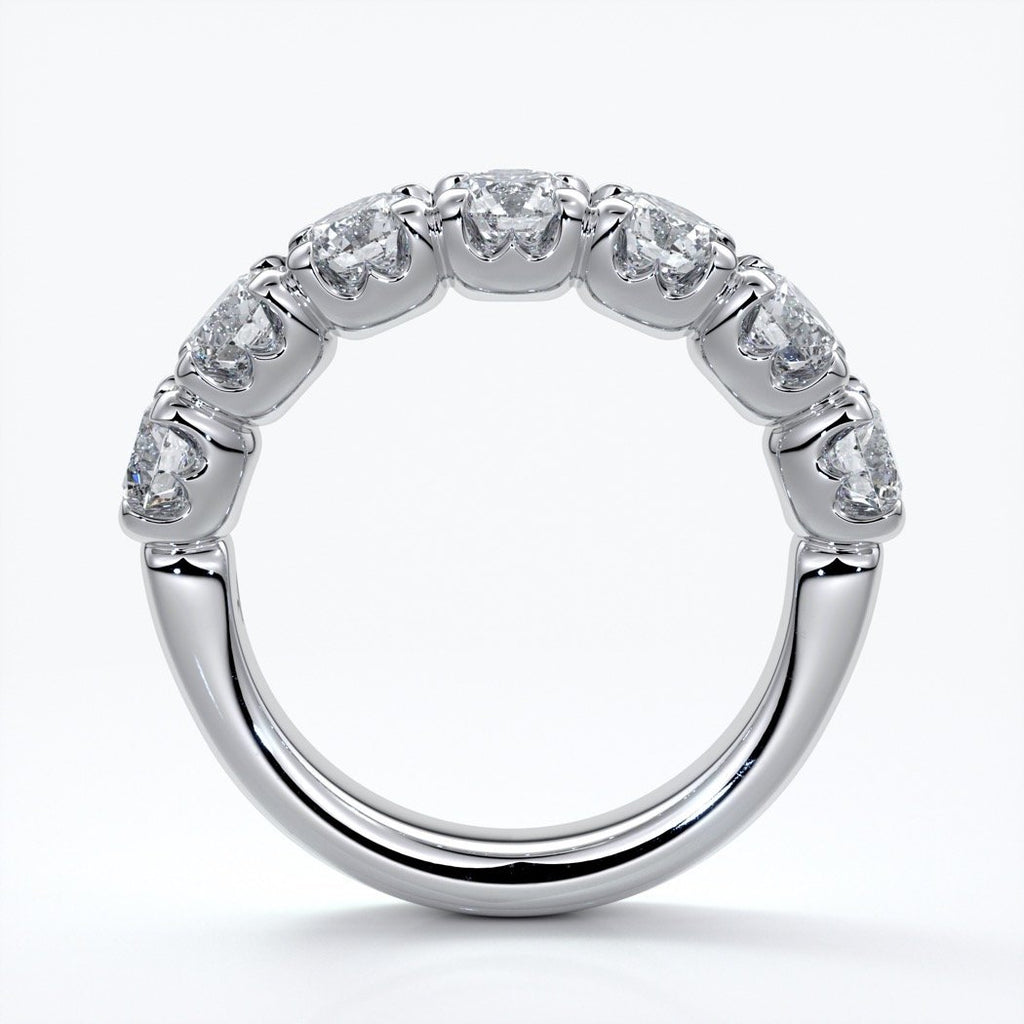 Renee Wedding ring round diamonds scalloped 18ct white gold