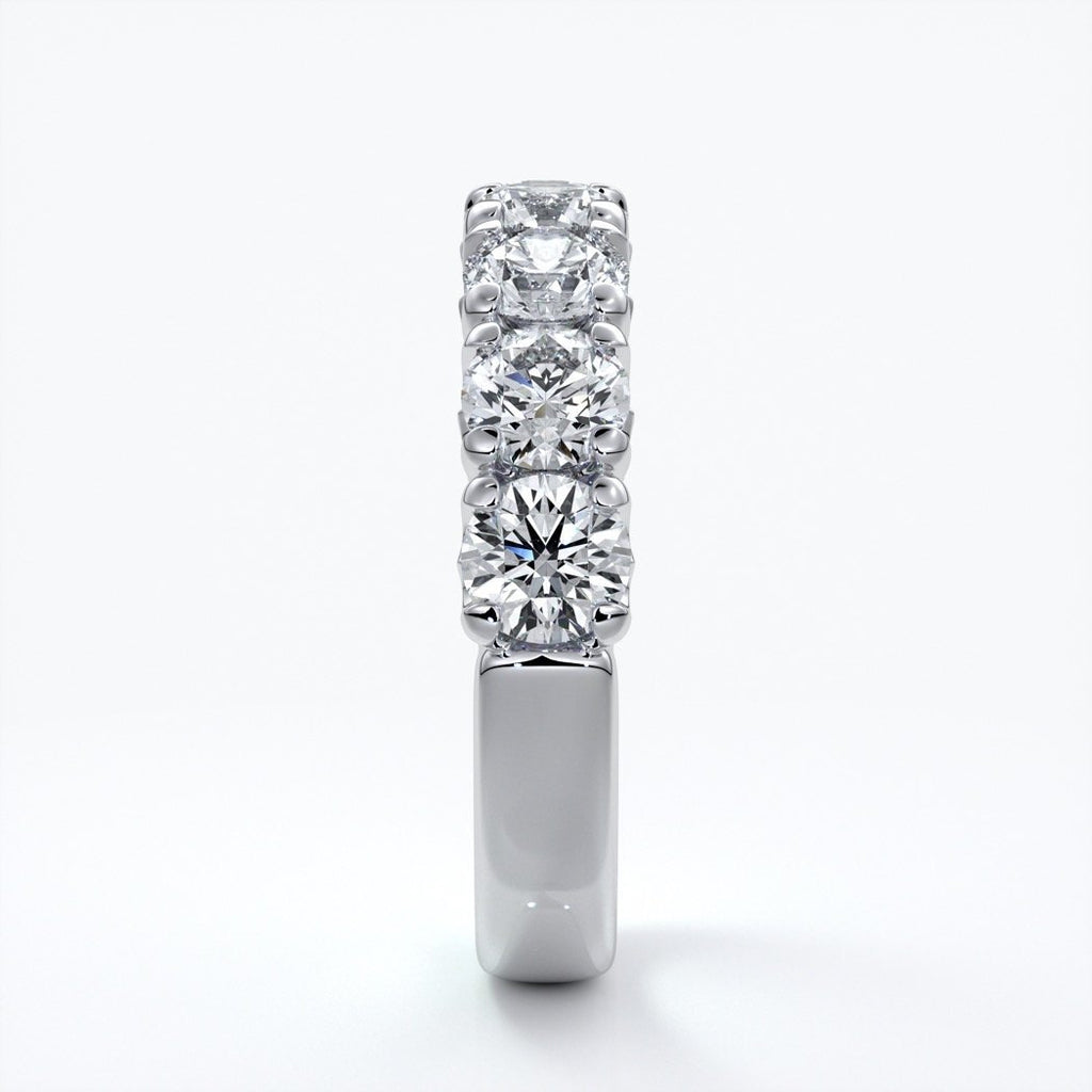 Renee Wedding ring round diamonds scalloped 18ct white gold
