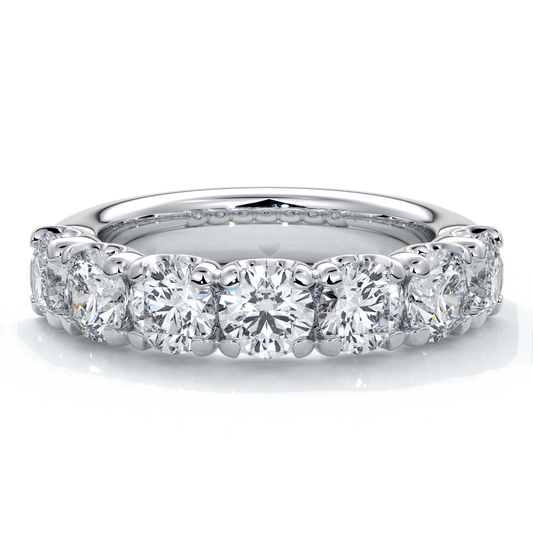 Renee Wedding ring round diamonds scalloped 18ct white gold
